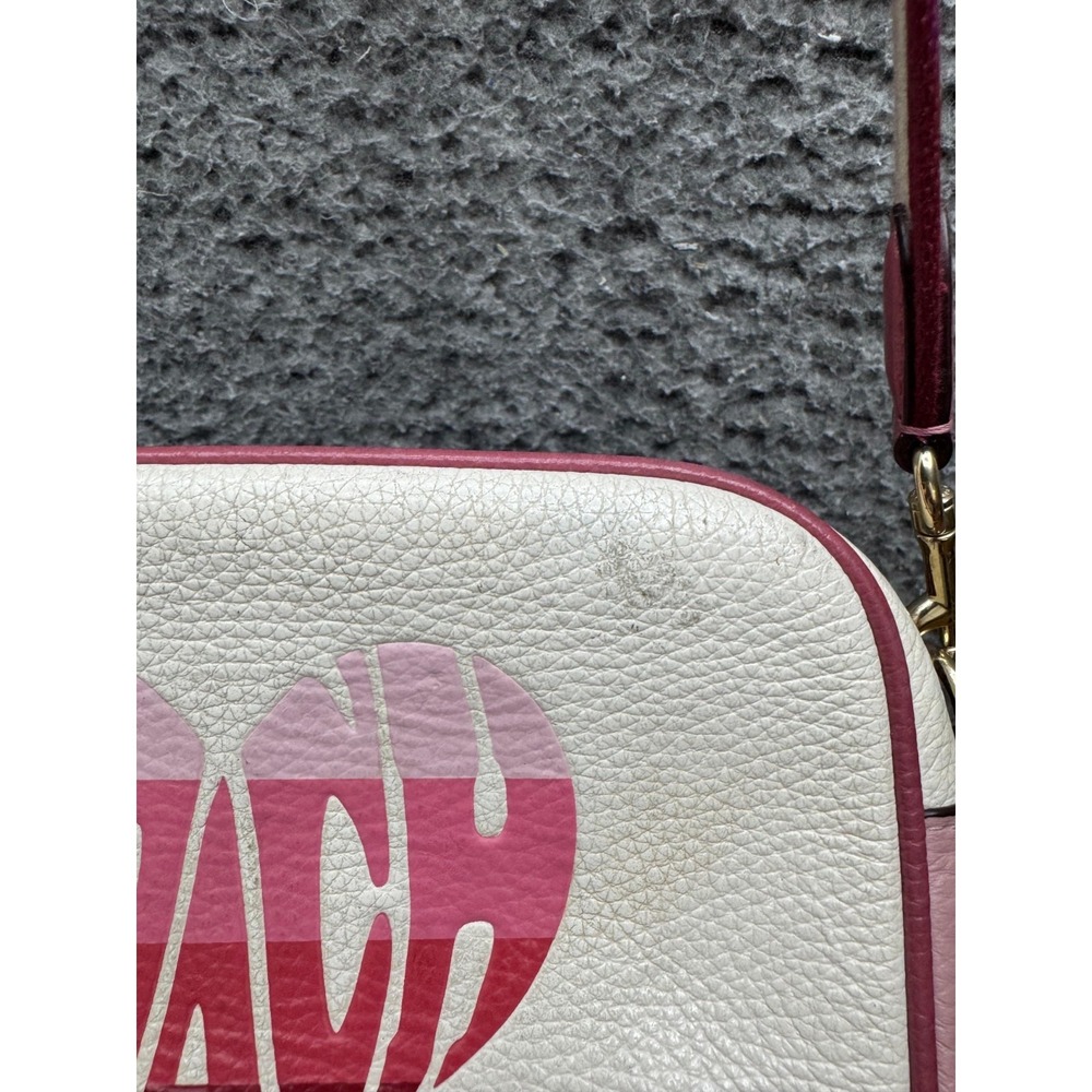 Coach Heart Logo Pebbled Leather Mini Jamie Camera Bag Crossbody Chalk Pink - Picture 8 of 16
